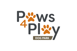 Paws4Play White Logo
